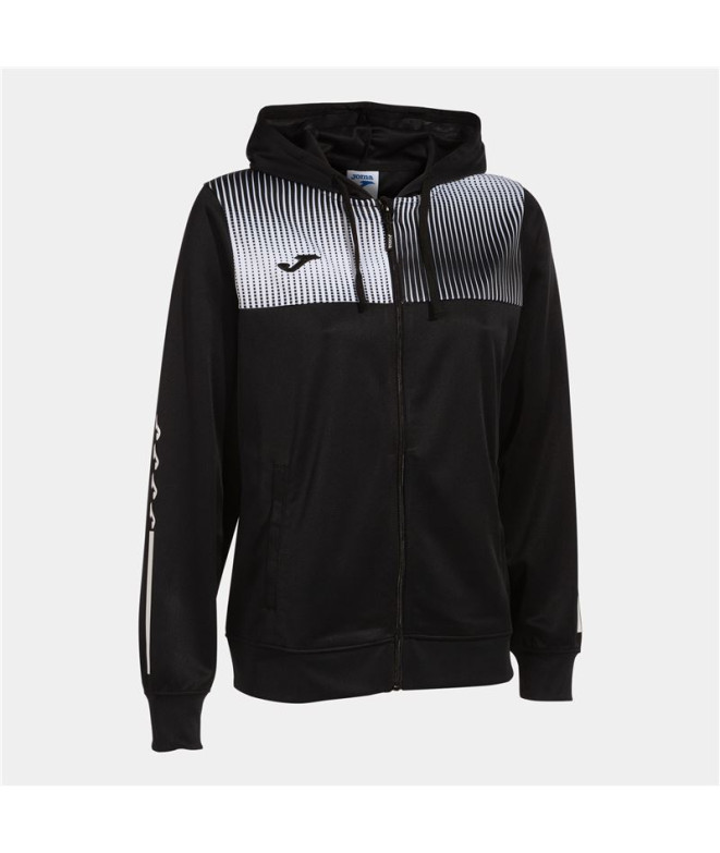 Chaqueta Con Capucha Joma Eco Super Nova Mujer/Niña Negro Blanco