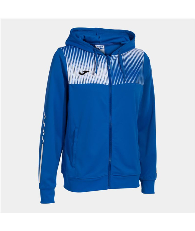 Chaqueta Con Capucha Joma Eco Super Nova Mujer/Niña Royal Blanco