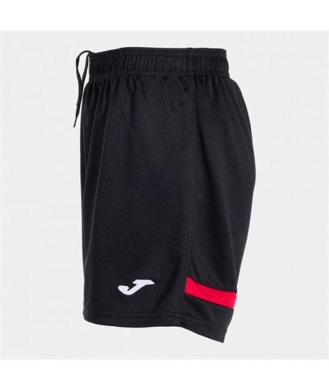 Calça Joma Mulher curto Tóquio Preto Vermelho
