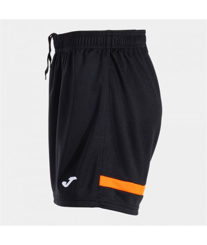 Calça Joma Mulher short Tóquio Preto Laranja