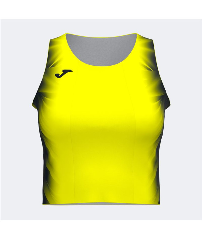 Top de Running Joma Elite XI Mujer Amarillo Fluor Negro