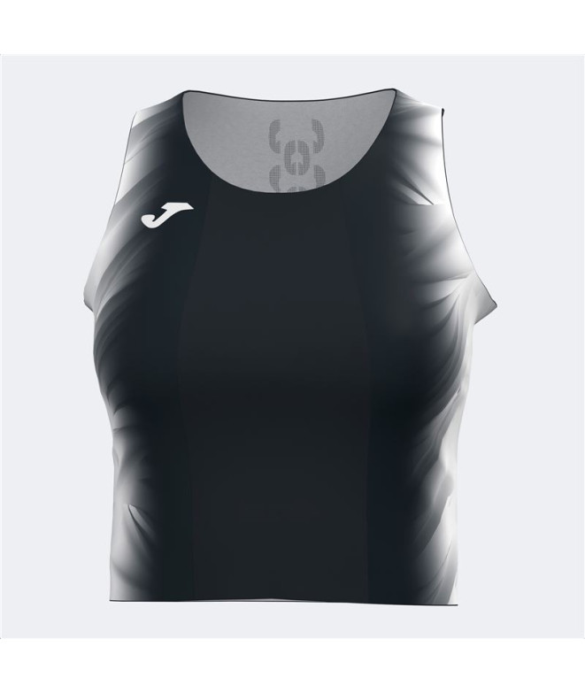 Top de Running Joma Elite XI Mujer Negro Blanco