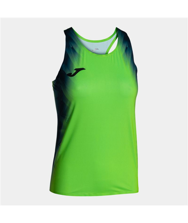 Camiseta De Running Joma Tirantes Elite XI Mujer Verde Fluor Marino