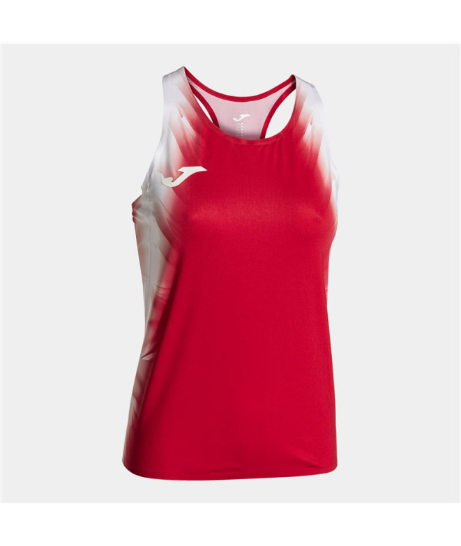 Camiseta De Running Joma Tirantes Elite XI Mujer Rojo Blanco