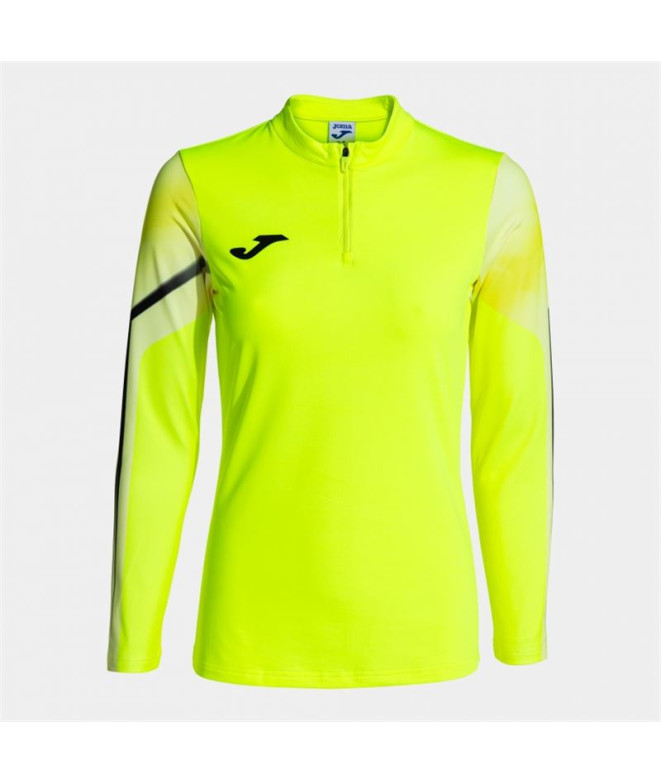 Sudadera de Running Joma Elite XI Mujer Amarillo Fluor Negro