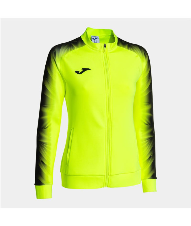 Chaqueta de Fútbol Joma Elite XI Mujer Amarillo Fluor Negro