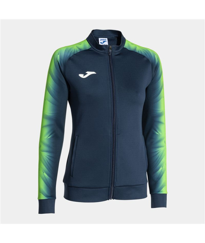Chaqueta de Fútbol Joma Elite XI Mujer Marino Verde Fluor