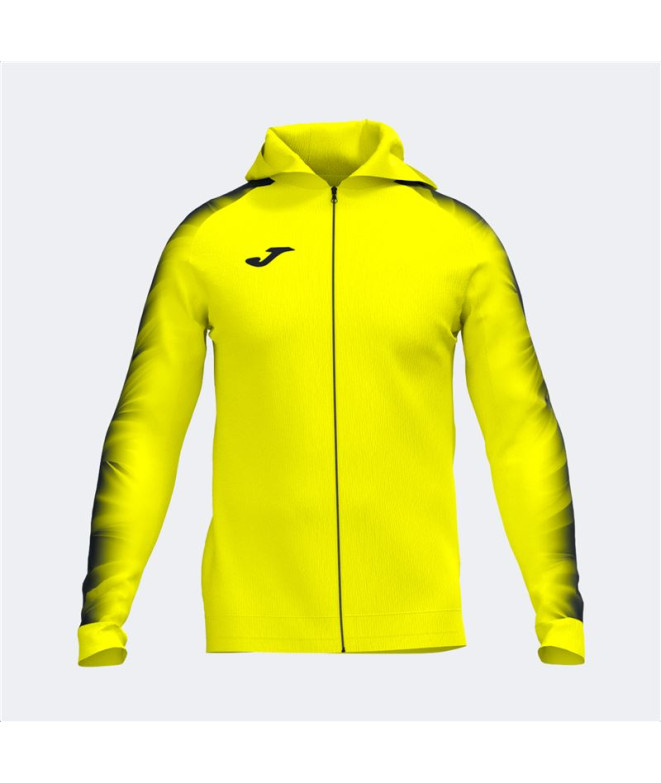 Casaco Joma Mulher capuz Elite XI Amarelo Fluor Preto