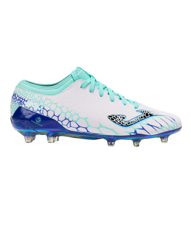 Futebol Joma Gol 2472 Branco Turquesa Chuteiras Firm Ground