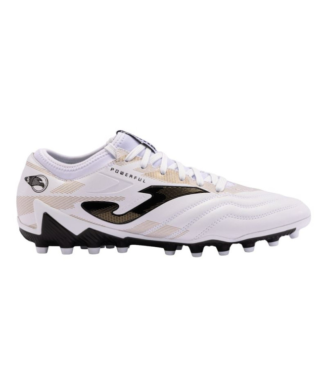 Football Joma Boots from Powerful 2402 White Gold Gazon Artificiel Gazon Artificiel