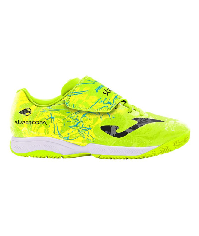 Sapatilhas de Futebol Sala Joma Super Cup 2409 Amarelo Fluor Interior Infantil