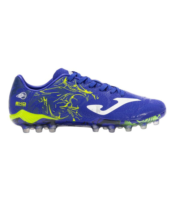 Botas de Fútbol Joma Supercopa 2404 Royal Amarillo Flúor Artificial Grass