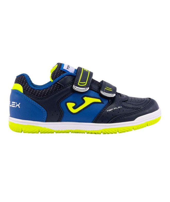 Chaussures de Football Sala Joma Haut Flex 2403 Royal Indoor Marine Enfant