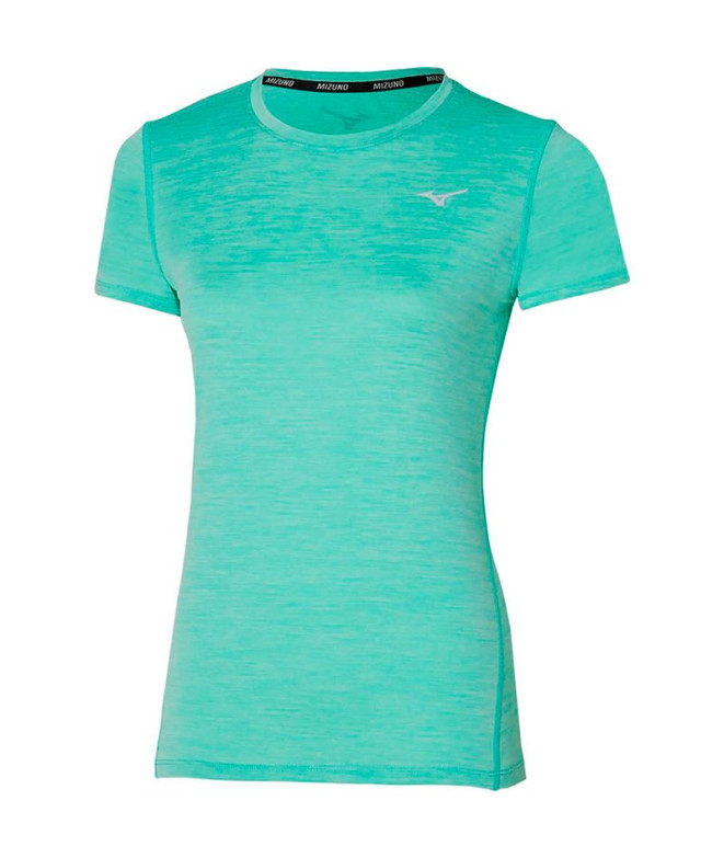 Camiseta Fitness Mizuno Mulher por Impulse Core Tee Verde Jade