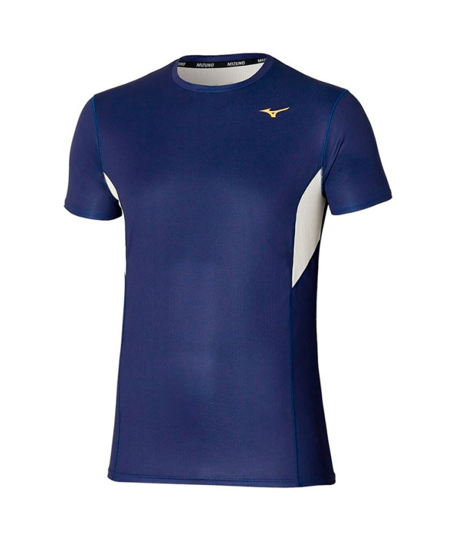 Camiseta de Running Mizuno Dryaeroflow Tee Hombre Azul Marino