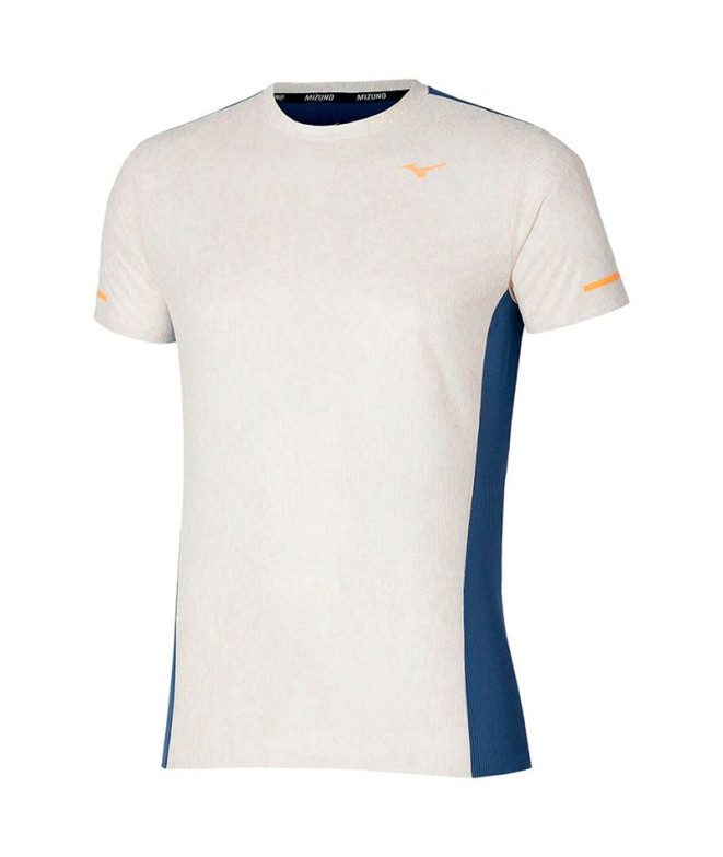 Camiseta de Running Mizuno Premium Aero Tee Hombre Blanco Roto
