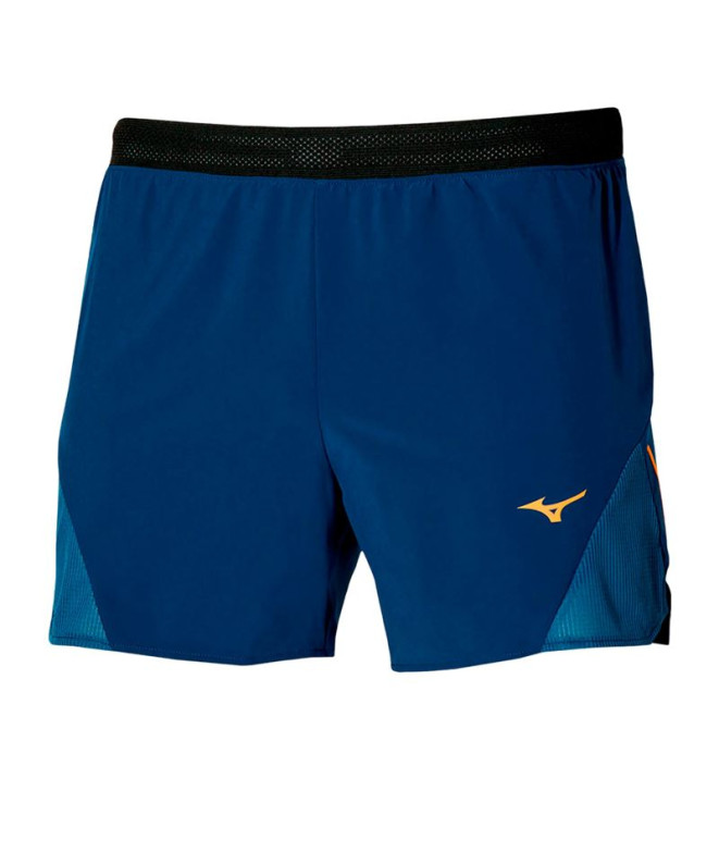 Calça Running Mizuno Homem Short by Aero 4.5 Short azul-marinho