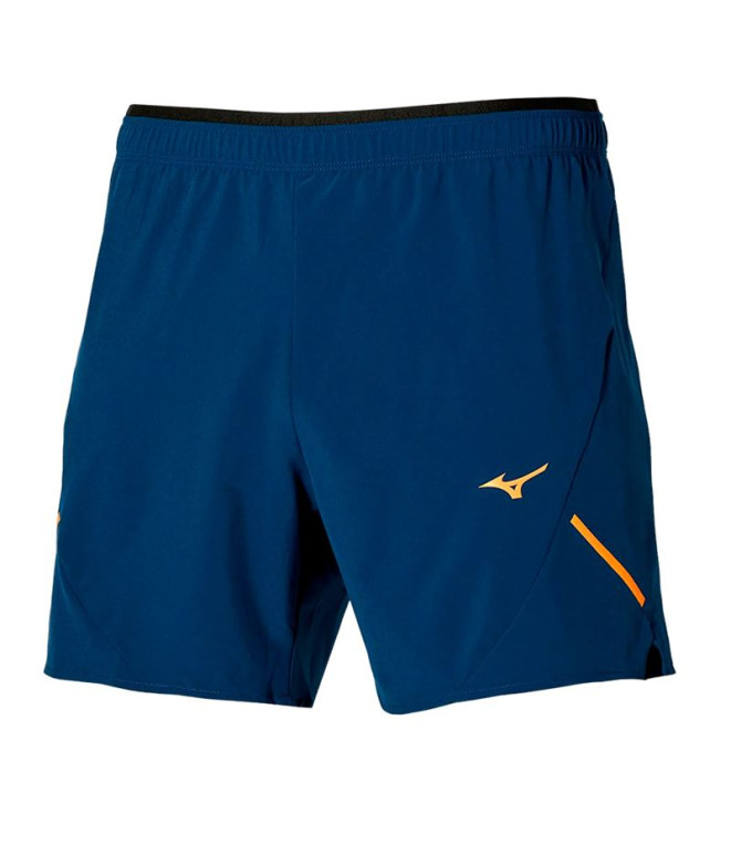 Calça Running Mizuno Homem Calção Alpha 5.5 azul-marinho