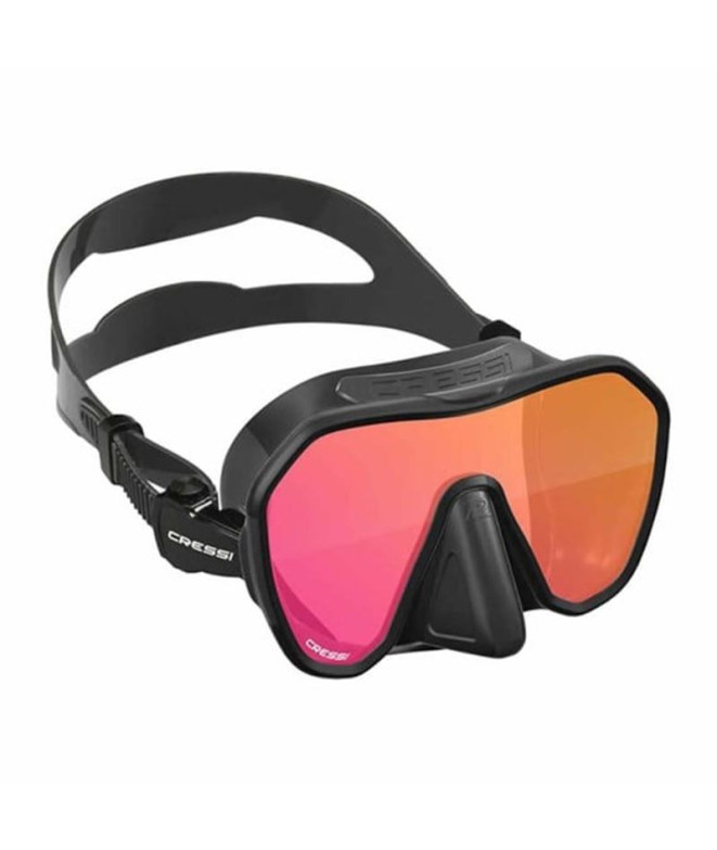 Máscara de Buceo Cressi Zs2 Medium Unisex Negro Cristal Rojo