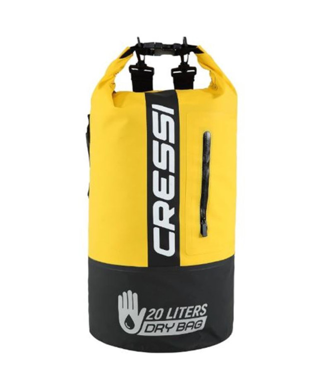 Bolsa Dry Pvc Premium 20Lts Negro-Amarillo Cressi
