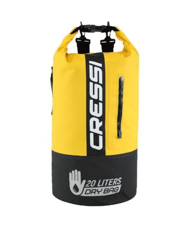 Bolsa Dry Pvc Premium 20Lts Preto-Amarelo Cressi