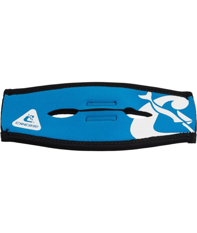 Funda Neopreno Tira Mascara Pony Azul-Blanco Cressi Cressi