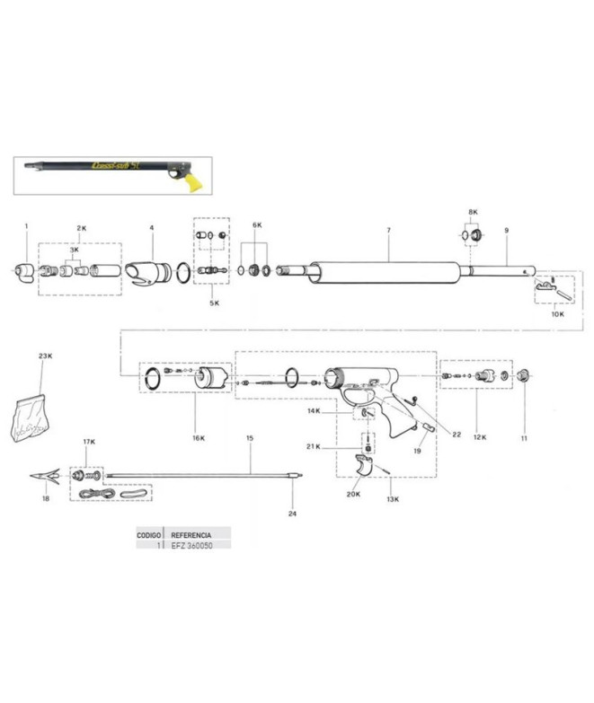 Fusil Capuchon de protection Neum Cressi