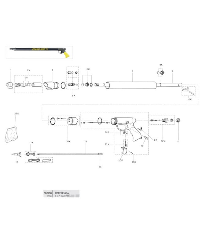 Fusil Déclencheur SL-SL/Star Cressi