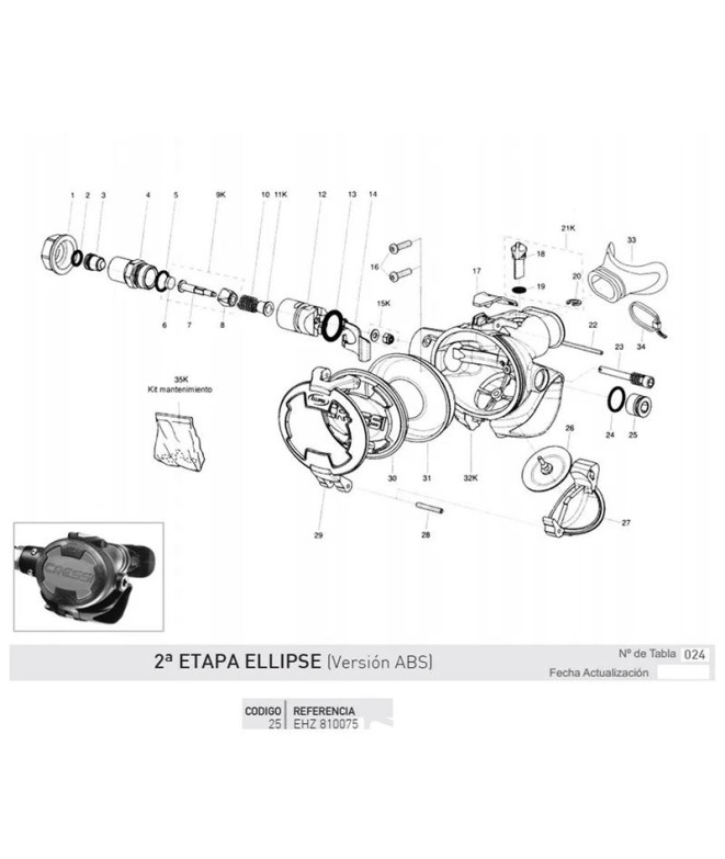 Tapon Lateral Cressi Ellipse