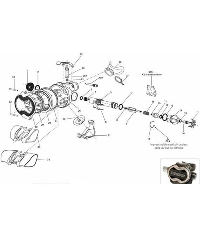 Cressi Ellipse Balanced-Master 2nd Stage Housing