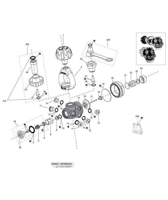 Écrou d'étrier Cressi T10