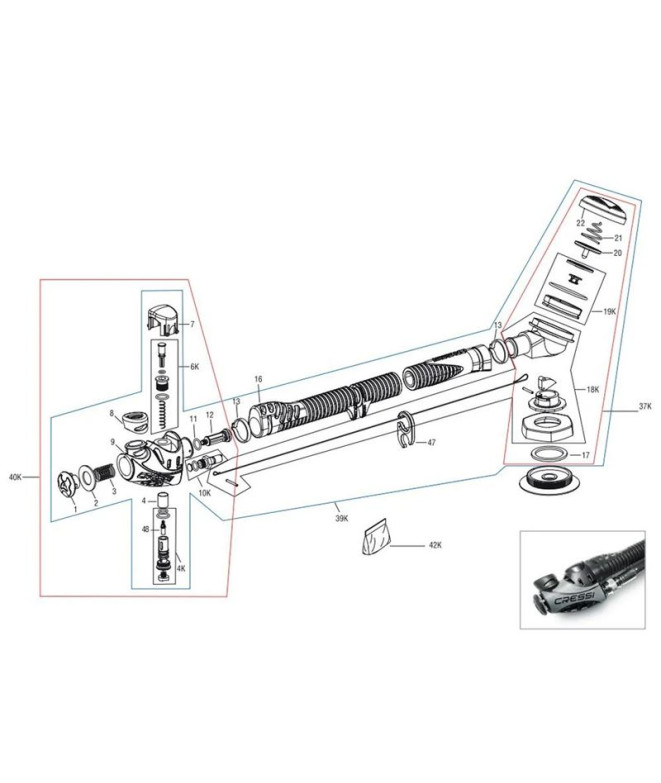 Cressi Jacket Upper Valve Upper Valve Body