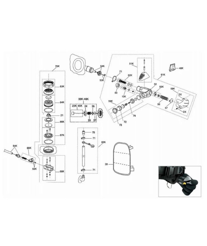 Cressi Jacke T Drain Valve Seat