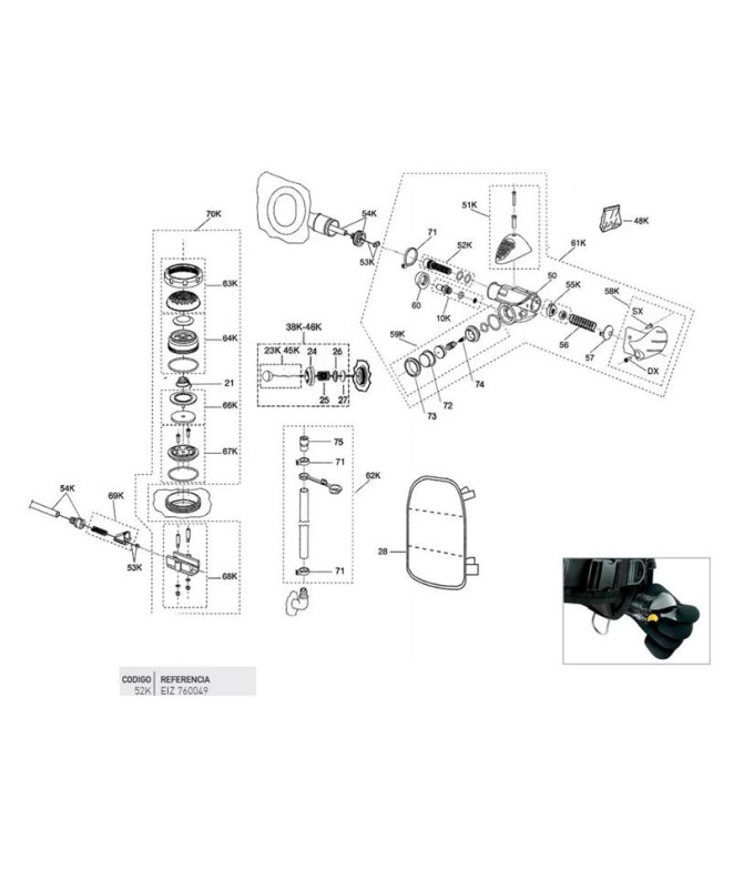 Câble Vis de tension Fcs avec vis de Cressi