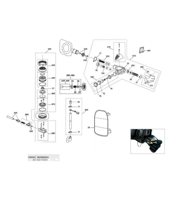 Tapon Conexion Latiguillo Fcs Cressi