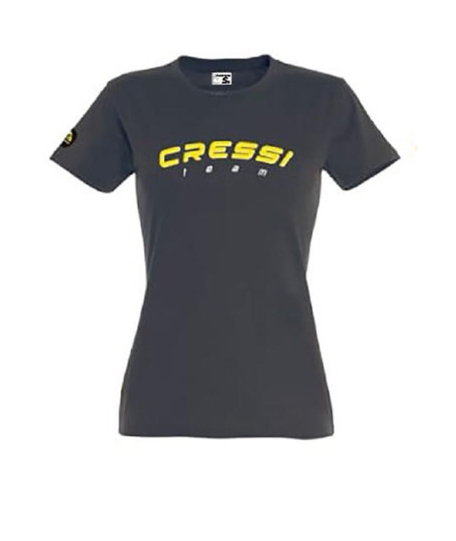 Camiseta Mulher Cressi Team Marengo-Amarelo Cressi