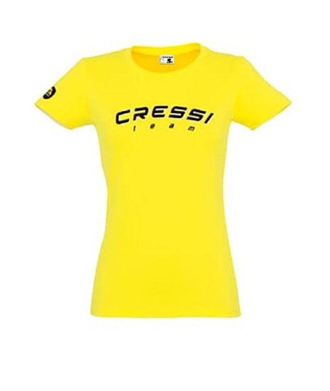 Camiseta Mulher Cressi Team Yellow-Black Cressi