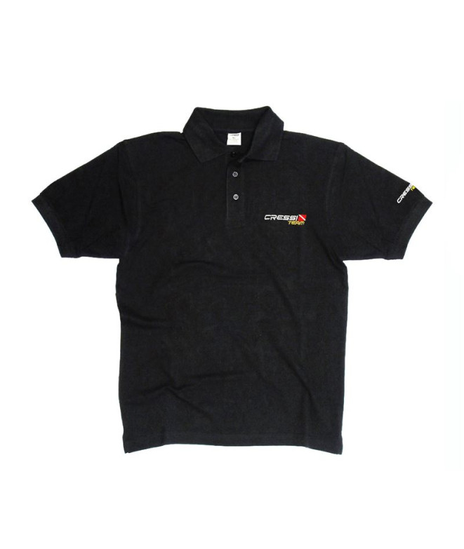 Polo Cressi Team Hombre Negro