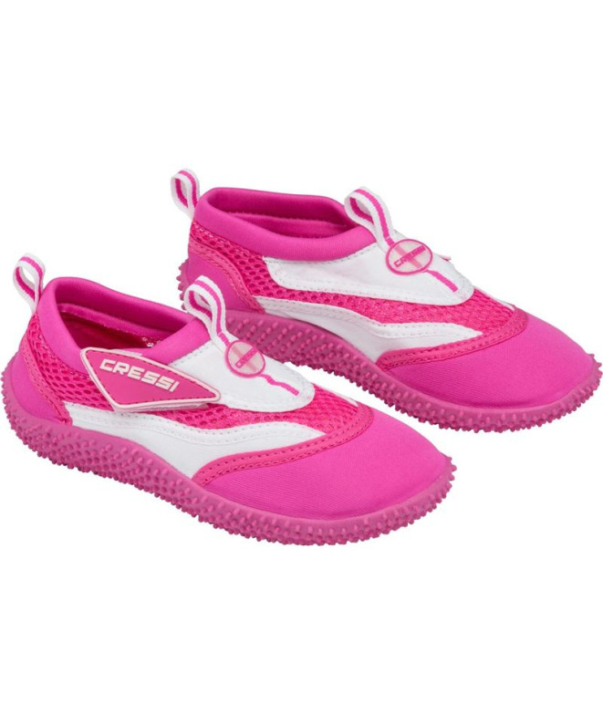Zapatillas Acuáticas Cressi Coral Infanil Rosa-Blanco