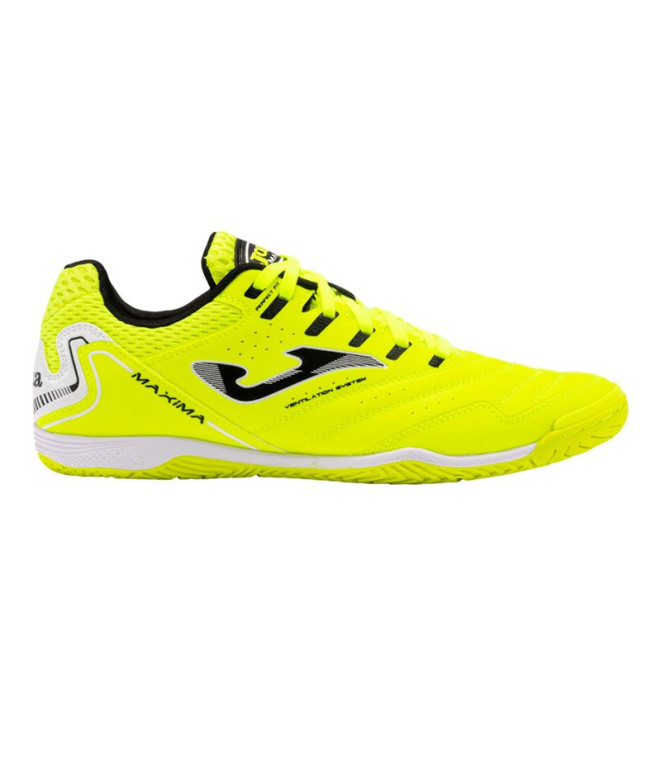 Chaussures De Football Sala Joma Maxima 2409 Jaune Fluo Intérieur