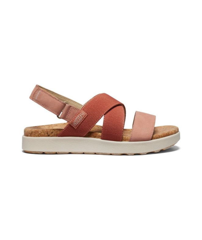 Sandalias Keen Elle Criss Cros Baked Clay/Cork Mujer
