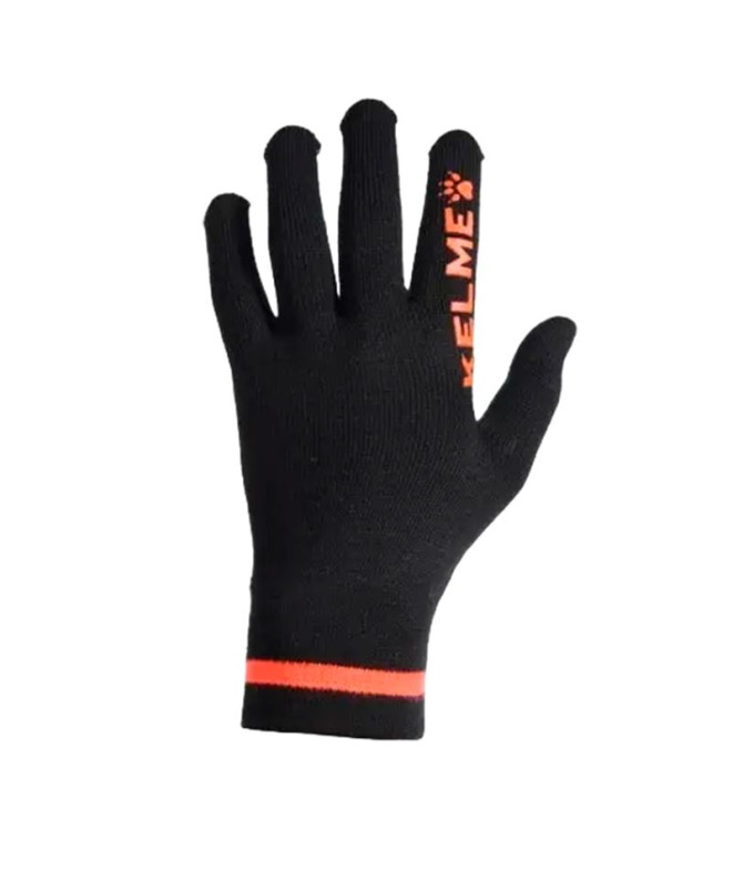 Gants Football Kelme de Gants d'entraînement Road Black-Neon Orange