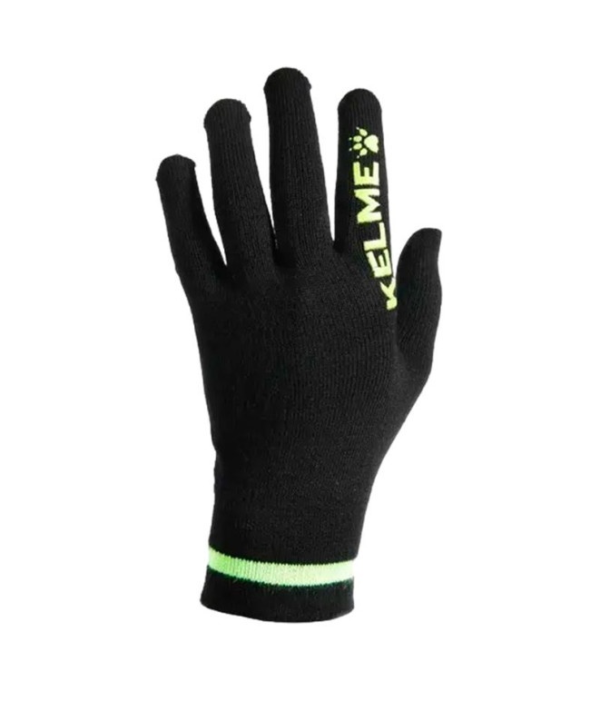 Gants Football Kelme de Gants d'entraînement Road Black-Lime