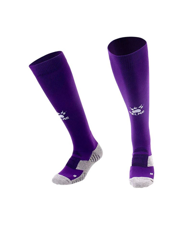 Medias de Fútbol Kelme Long Sock Liga Morado-Blanco
