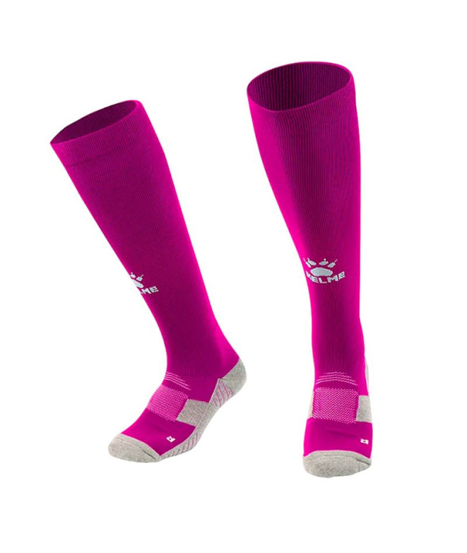 Medias de Fútbol Kelme Long Sock Liga Fucsia-Blanco