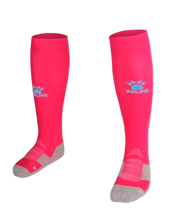 Meias Futebol Kelme de Long Sock Liga Rose-Blue Sky