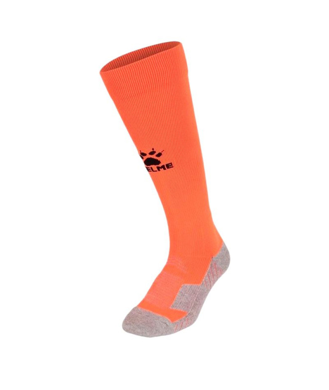 Meias Futebol Kelme de Long Sock Liga Laranja-Preto