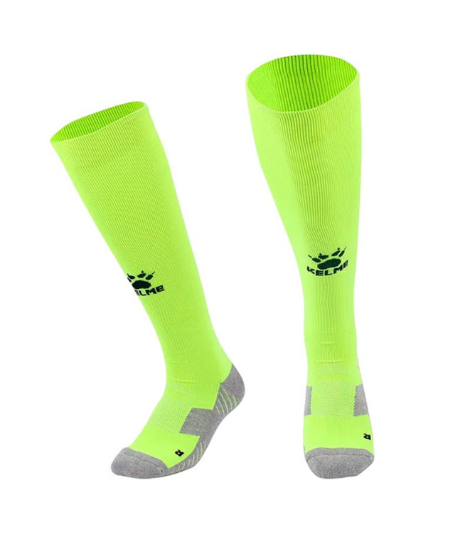 Meias Futebol Kelme de Long Sock Liga Lime-Black