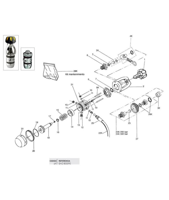 Cressi 1st Stage Int Watertight Plug (bouchon étanche à l'eau)