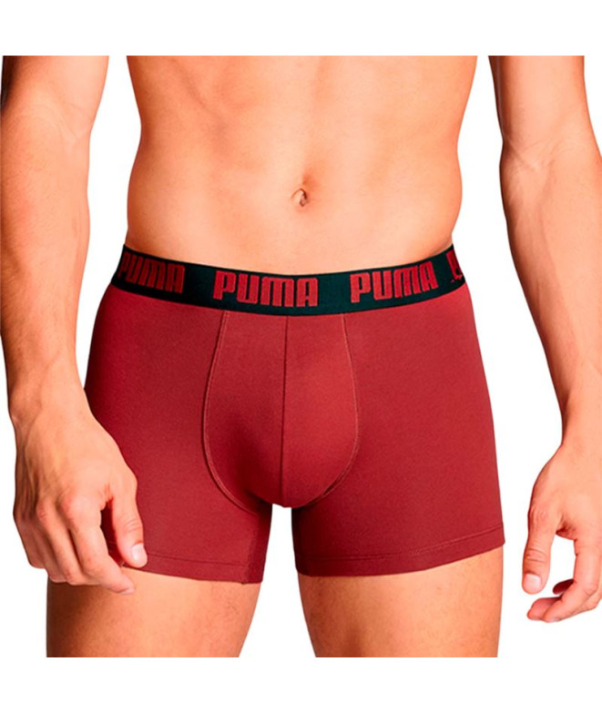 Cuecas Puma Everyday Basic 2P cor de vinho Homem